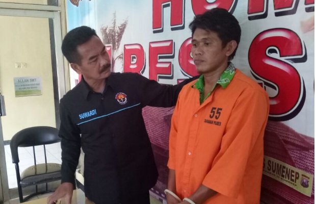 Foto: Sunaji Maryanto, bersama Kasubag Humas Polres Sumenep 