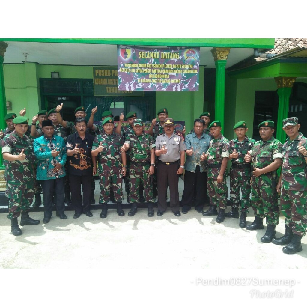 Foto: Dandim sumenep, bersama Danramil Batang-batang
