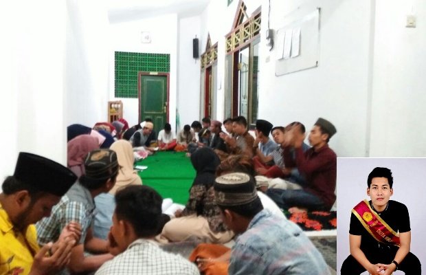 Foto: Anas Syafi'i senior di ikatan mahasiswa Kangean Sumenep (IMKS) dan suasana saat pengajian rutin