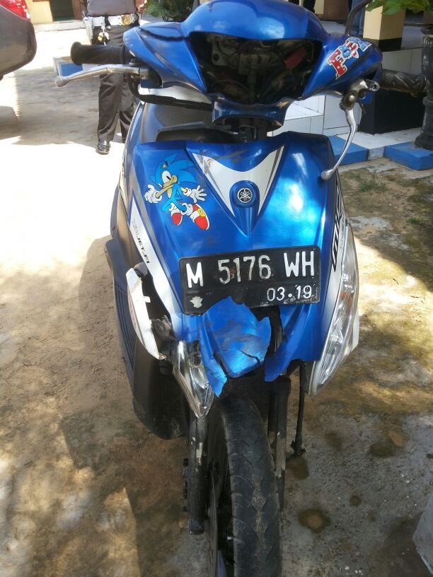 Foto: Motor yang dikendarai korban
