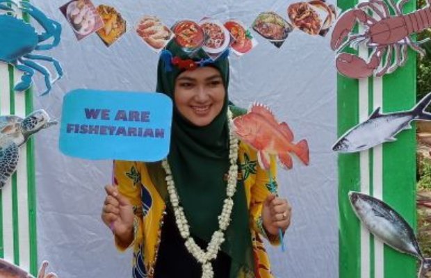 Foto: Istri Bupati Sumenep Nurfitriana Buyro saat ditemui usai acara di Manding