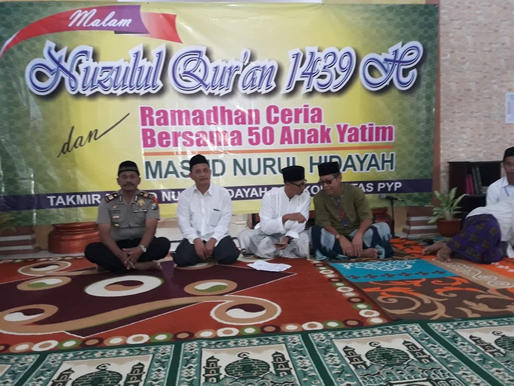 Kapolsek Kalibaru AKP Abdul Jabbar SH saat menghadiri acara bukan bersama dan santunan anak yatim