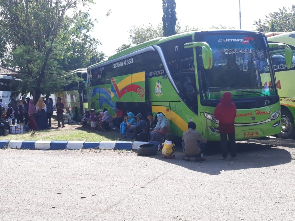 Foto: Bus Mudik Lebaran di Terminal Wiraraja Sumenep