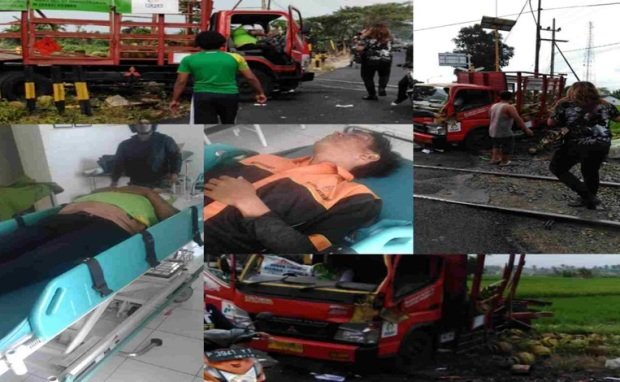 Foto: korban laka maut KA vs truk lpg di Banyuwangi