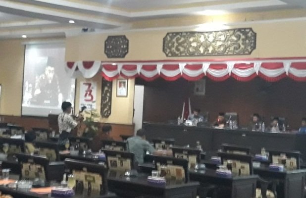 Foto: Suasana sidang paripurna jawabab bupati atas pandangan fraksi di dprd sumenep
