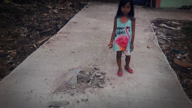 Foto: Salah satu proyek pemda yang diduga amburadul