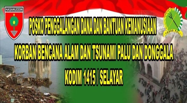 Foto: posko Penggalangan Dana gempa dan tsunami donggala