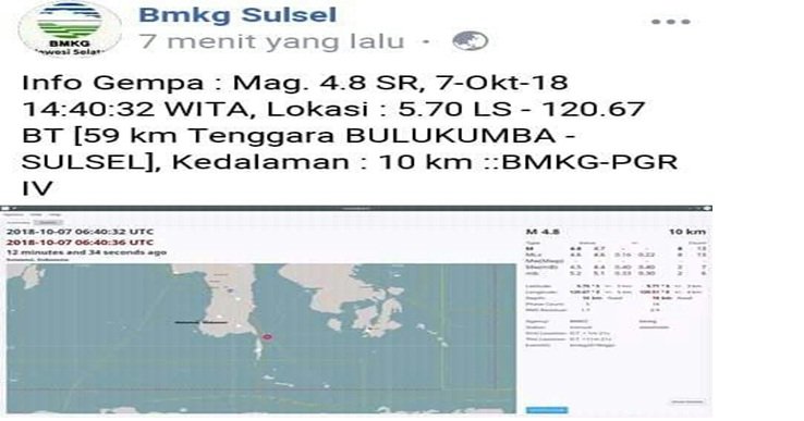 Foto: Gempa Bulukumba