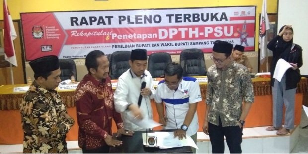 Foto: Pentapan DPT perbaikan PSU oleh KPU Sampang