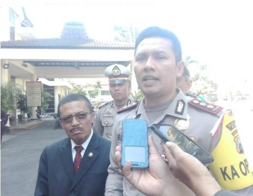 Foto: Kapolres Batu, AKBP Budi Hermanto, SIK, MS.i. usai pimpin apel gelar pasukan Operasi Zebra Semeru 2018