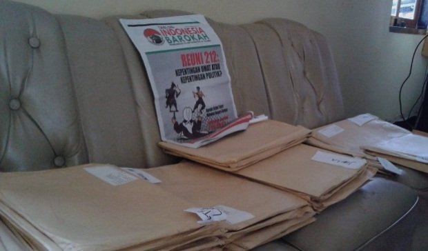 Foto: Ratusan Tabloid "Indonesia Barokah" yang diamankan Bawaslu Sumenep