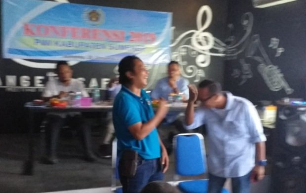 Foto: Dua Kandidat calon Ketua PWI sumenep usai konfrensi