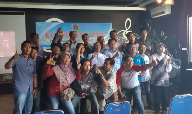 Foto: Anggota PWI Sumenep dan utusan PWI Jatim usai menggelar konfrensi