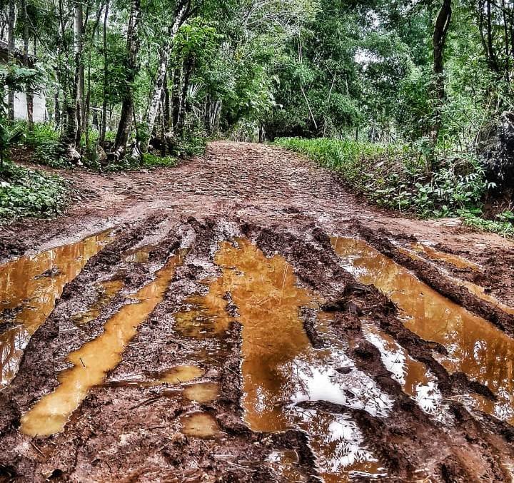 Foto : Kondidi jalan antar Dusun dan menuju salah satu Masjid di Desa Jadung, Kecamatan Dungkek yang rusak parah.