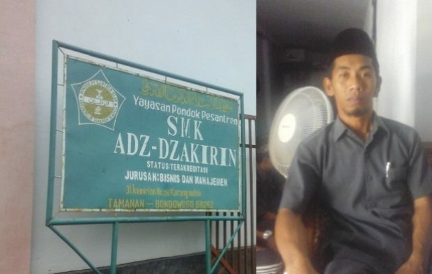 Foto: Abdul Kholik, Kepala Sekolah SMK Adz- Dzakirin Bondowoso
