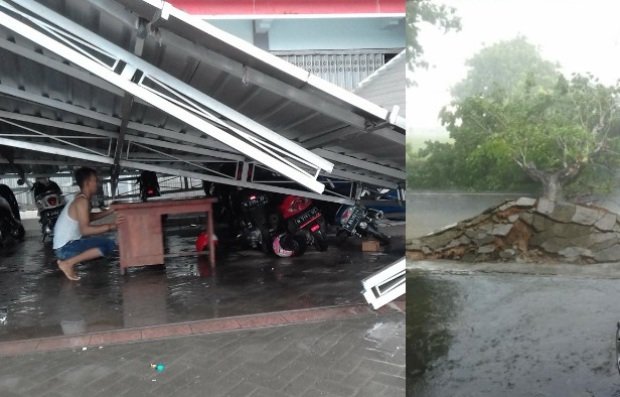 Foto: Ruko dan pohon di sumenep yang tumbang diterjang puting beliung