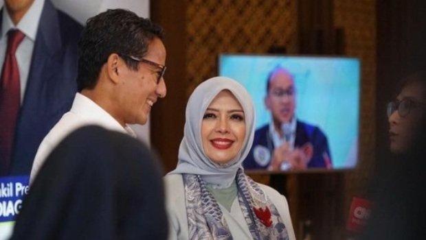 Foto: Sandiaga Uno dan Nur Asia Uno (detikcom)