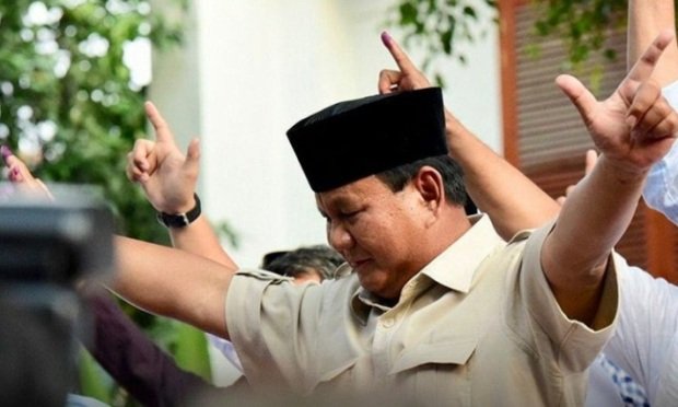 foto: Prabowo deklarasikan kemenangannya
