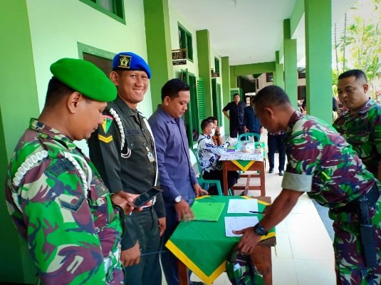 foto: Prajurit Korem Baladhika Jaya Dites Urin