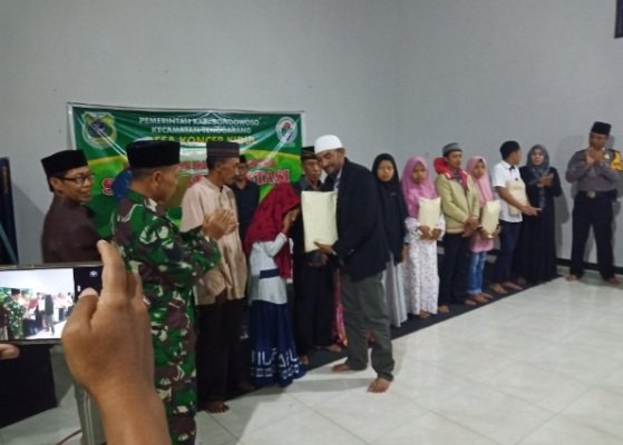 Foto: suasana halal bihalal yang digelar Pemdes Koncer Kidul 