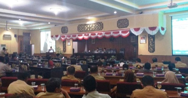 Foto: Suasana Paripurna Penyampaian Nota Penjelasan Empat Raperda Prakarsa DPRD Sumenep