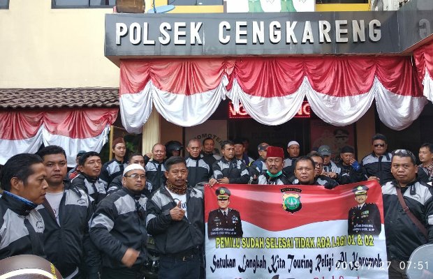 Foto: peserta Touring Religi yang dihelar Polsek Cengkareng bersama Toga dan Tomas