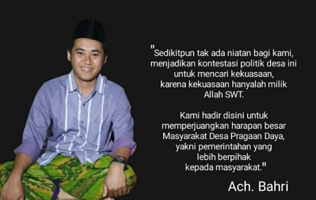 foto: Ach. Bahri, Cakades penantang petahana di pilkades serentak 2019