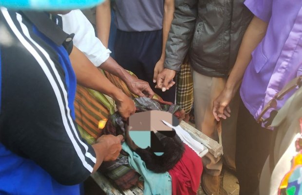 Foto: mayat seorang santri di sumenep usai dievakuasi