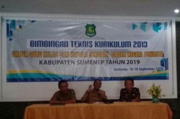Foto: acara Bimtek Kurikulum 2013 oleh Disdik Sumenep