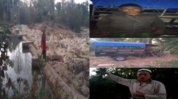 foto: aktivitas warga di sekitar sungai yang menghubungkan dua desa
