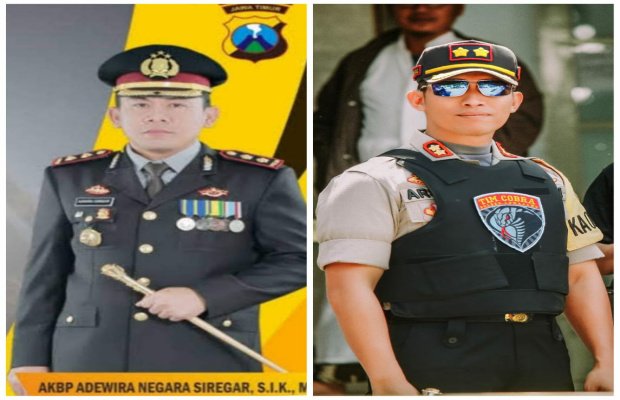 Foto: AKBP Adewira Negara SIREGAR SIK M.Si (kiri) dan AKBP DR Muhammad Arsal Sahban SH SIK MM MH (kanan)