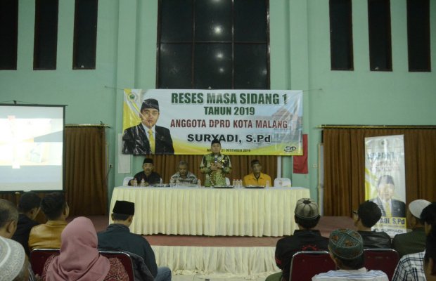 Foto: Suryadi anggota DPRD Kota Malang saat Reses untuk serap Aspirasi Warga.