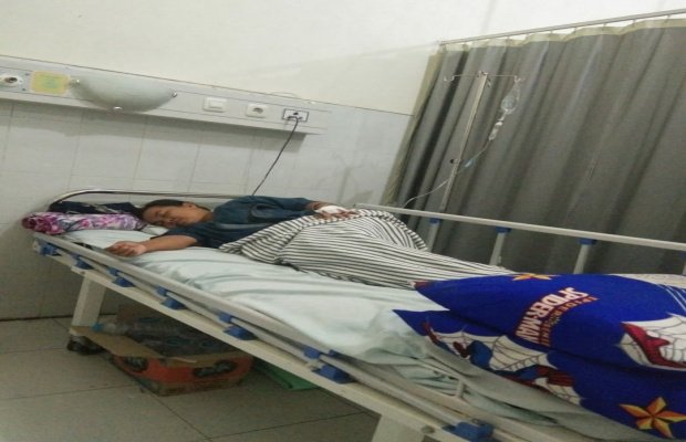 Foto: Kondisi Aminah Sebelum Masuk Ruang Operasi di RSAL Surabaya