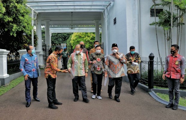 Foto : Pimpinan DPD RI saat ke Istana Bogor