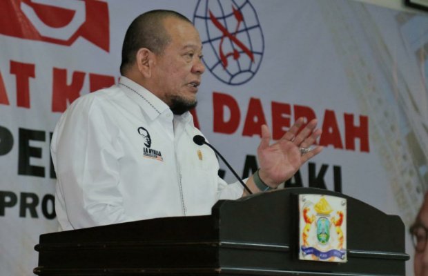 Foto: LaNyalla di Rakerda Gapeknas Jatim