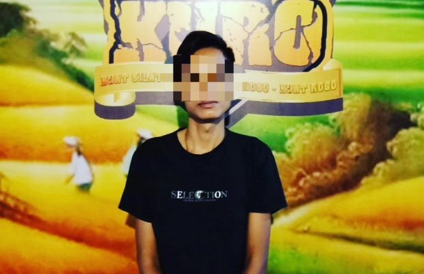 Foto: 'KW' saat diamankan di Mapolres Lumanang
