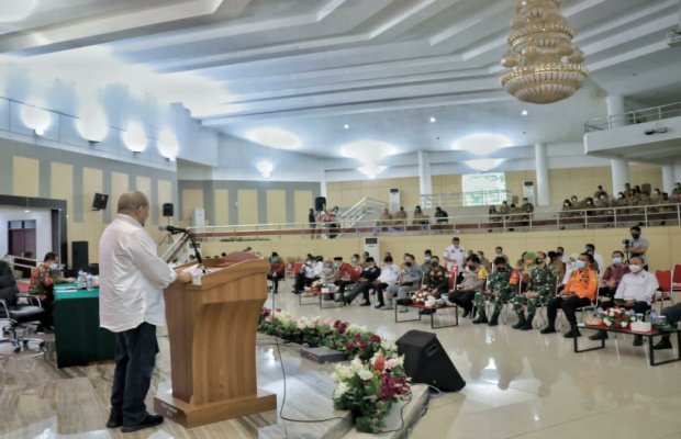 Foto: Sambutan LaNyalla saat FGD di Kantor Gubernur Sulut - Manado