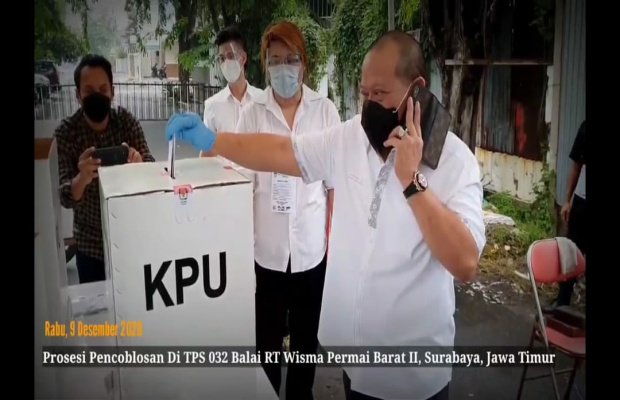 Foto : gambar screenshot video LaNyalla saat berada di TPS