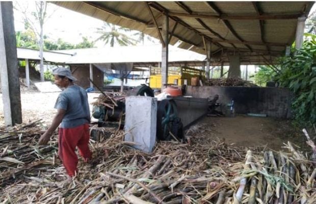Foto:Salah satu Anggota Perkumpulan Petani Tebu "Madani" sedang melakukan produksi gula di Pabrik Gula Mini.