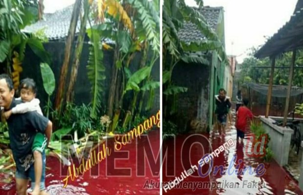 Foto : Banjir darah di Desa Lar lar yang di posting di facebook Abdullah Sampang Yutuber