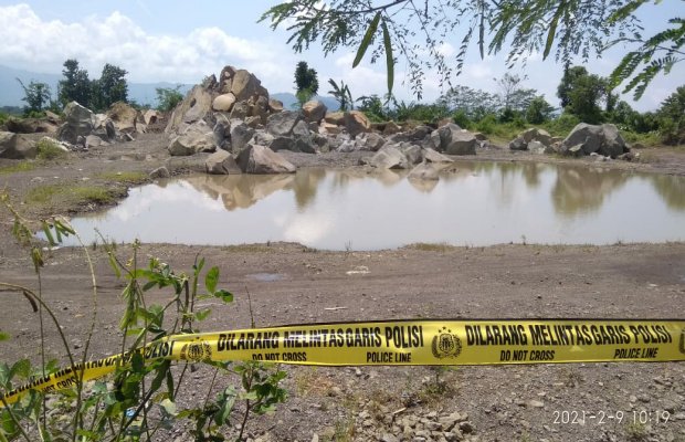 Foto: bekas lobang galian C yang sudah tutup di Desa Jatisari, Jember