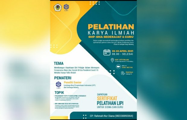 Foto: Benner kegiatan kegiatan pelatihan karya ilmiaj