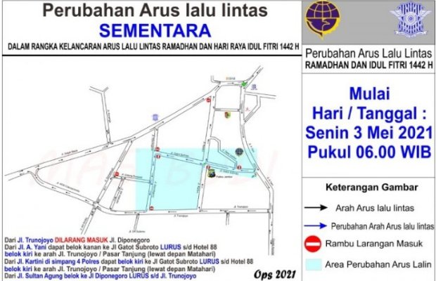 Foto : Jelang lebaran arus jalan lalin jalan gatot subroto alami perubahan sementara