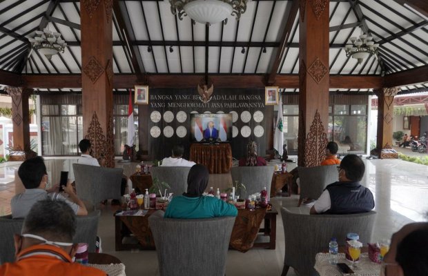Foto:suasana peringatan Haornas 2021 yang digelar secara virtual.