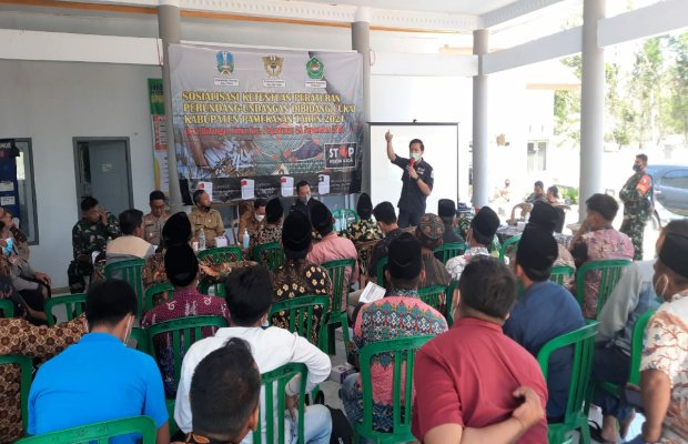 Foto: Pelaksanaan Sosialisasi di Balai Desa Bulangan Timur Kec. Pegantenan  Pamekasan