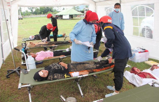 Foto: Pemdes Lampeji di Jadikan Tempat Latihan Tanggap Darurat PMI Jember