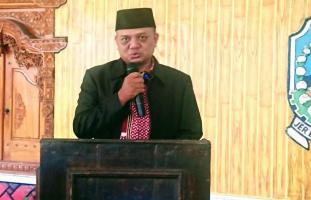 Foto: Agus Arifianto saat menyampaikan visi misi.