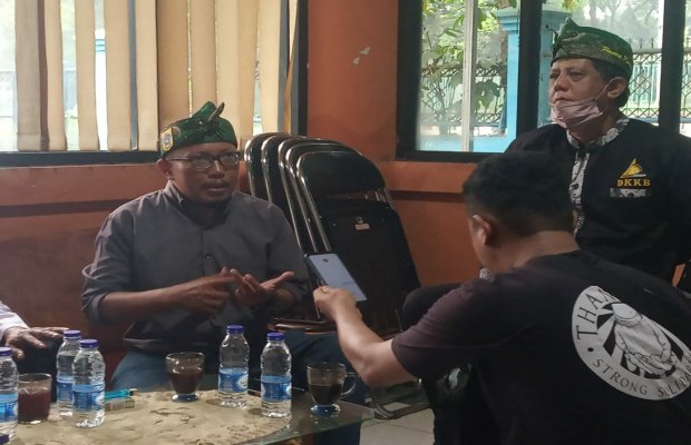 Foto: Ketua DKKB Kabupaten Bogor, Putra Gara, saat mengunjungi Ketua PWI Terpilih