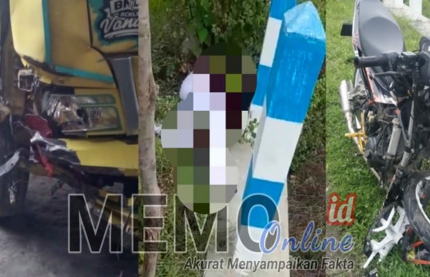 Foto : Mobil dan sepeda motor yang terlibat Lakalantas di jalan Makbul kota Sampang
