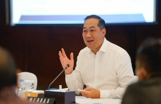 Foto: Menteri Perdagangan Muhammad Lutfi saat memberikan pemaparan